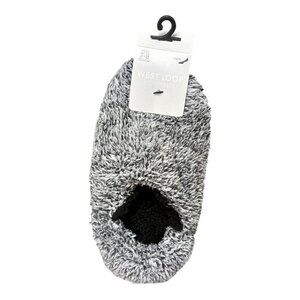 West Loop Women's Gray Fuzzy Slipper Socks size 7-8